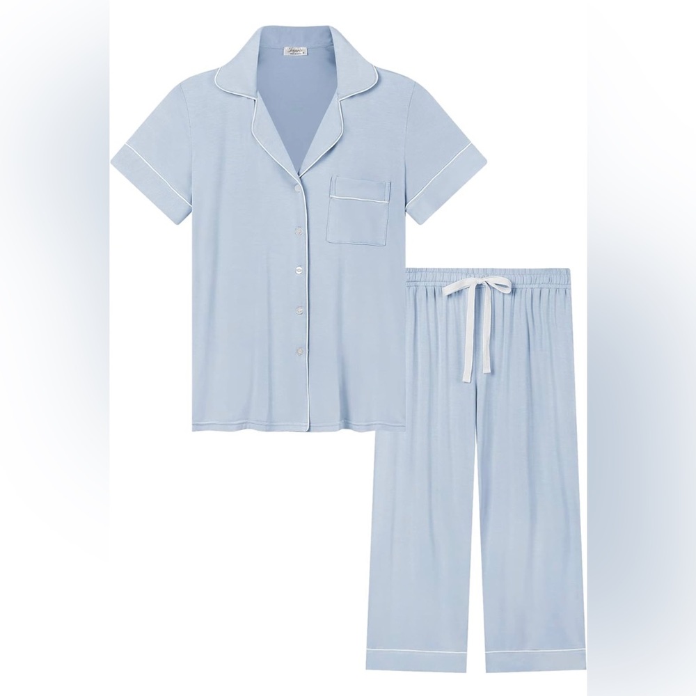 NWT Joyaria Women’s Super soft Button Down Pajamas Long Sleeve Set/Size Medium